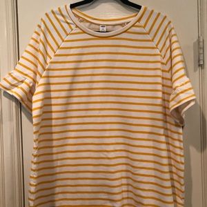 1X new Old Navy ladies yellow and white stripe